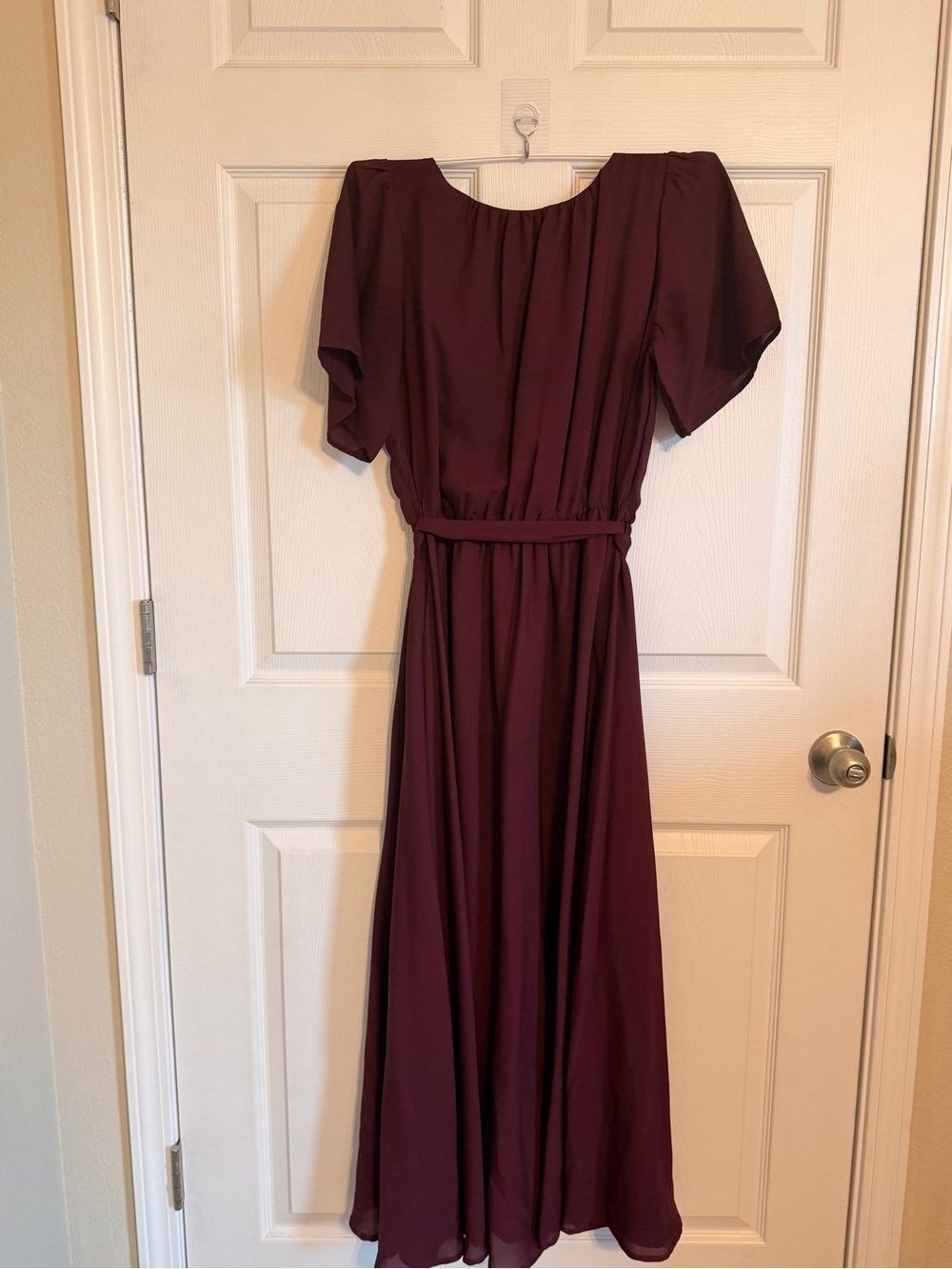 The Main Street Exchange Deep Plum Burgundy Maxi Dress Size Small